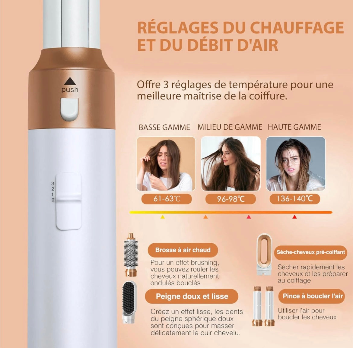 Brosse soufflante 5 en 1